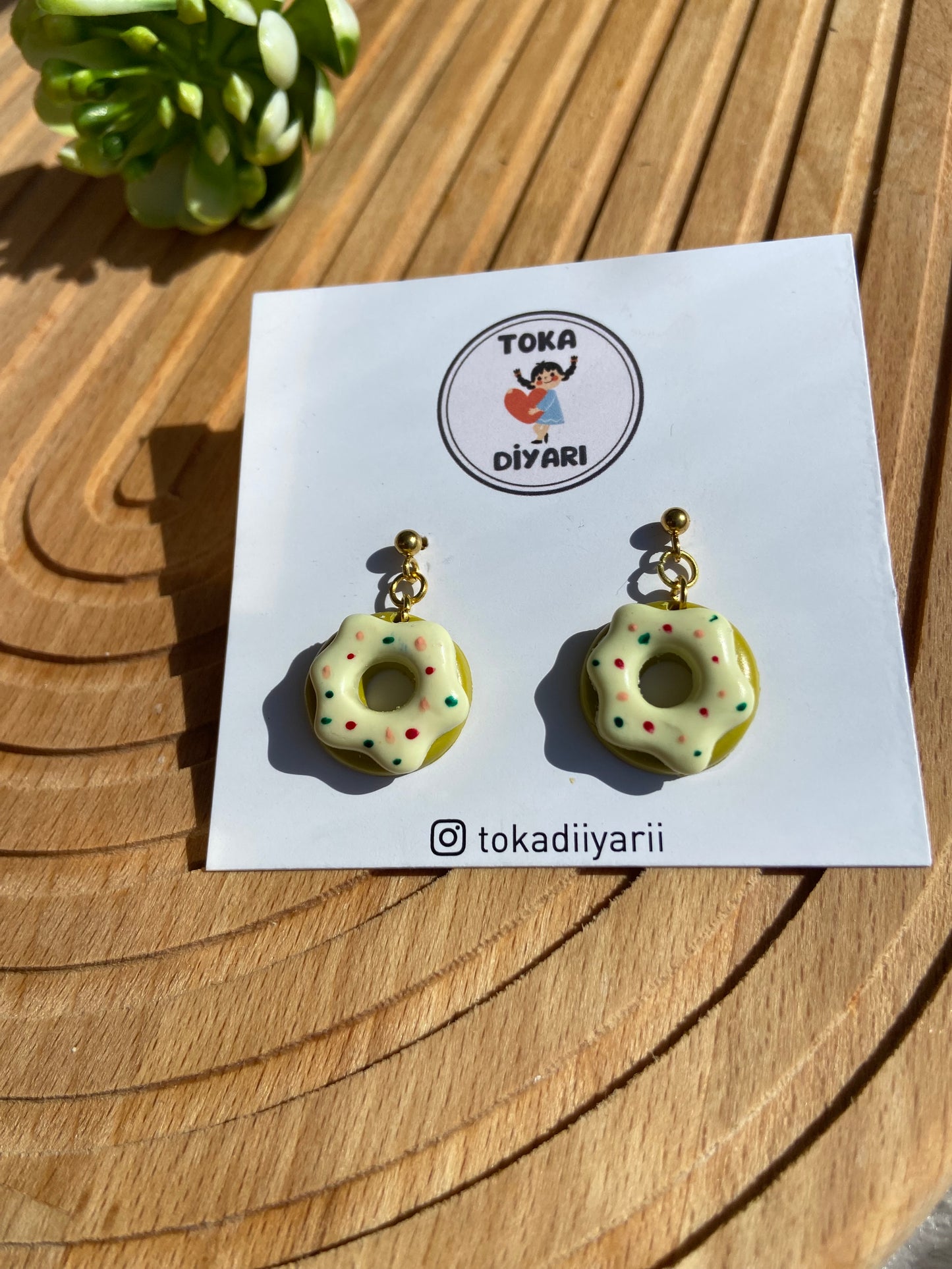Mini donut küpe